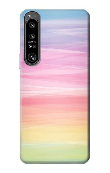 S3507 Coloré Arc-en-ciel pastel Etui Coque Housse pour Sony Xperia 1 IV