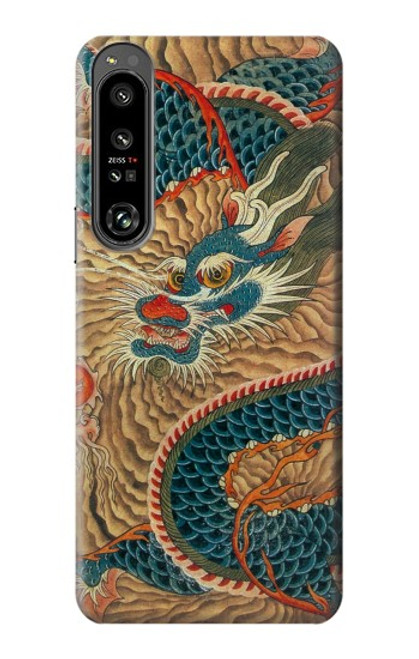 S3541 Peinture Dragon Nuage Etui Coque Housse pour Sony Xperia 1 IV