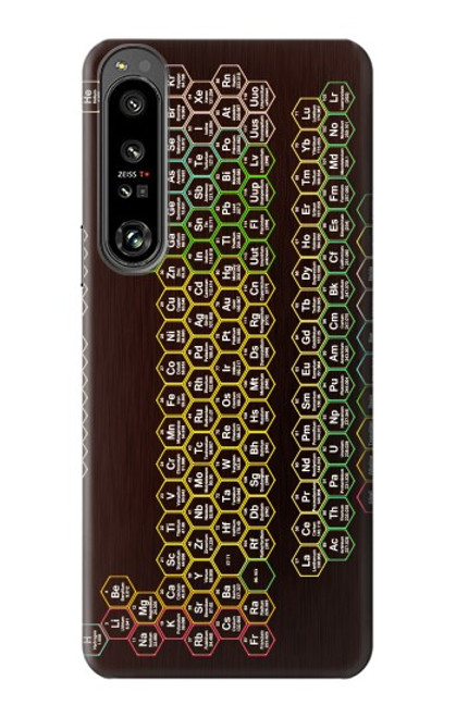 S3544 Néon Honeycomb Tableau périodique Etui Coque Housse pour Sony Xperia 1 IV