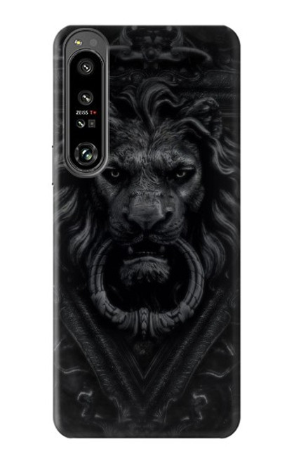 S3619 Lion noir gothique Etui Coque Housse pour Sony Xperia 1 IV