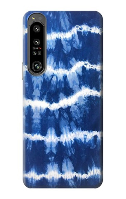 S3671 Tie Dye bleu Etui Coque Housse pour Sony Xperia 1 IV