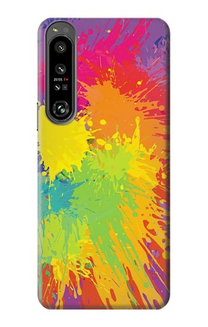 S3675 Tâche de couleur Etui Coque Housse pour Sony Xperia 1 IV