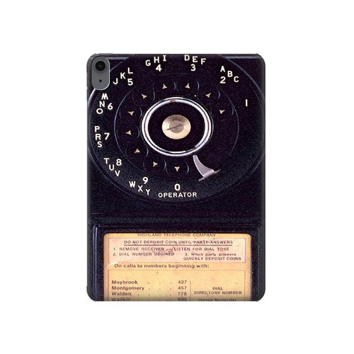 S0086 Vintage téléphone Etui Coque Housse pour iPad Air (2020, 2022), Air 11 (2024,2025,2026), Pro 11 (2022)