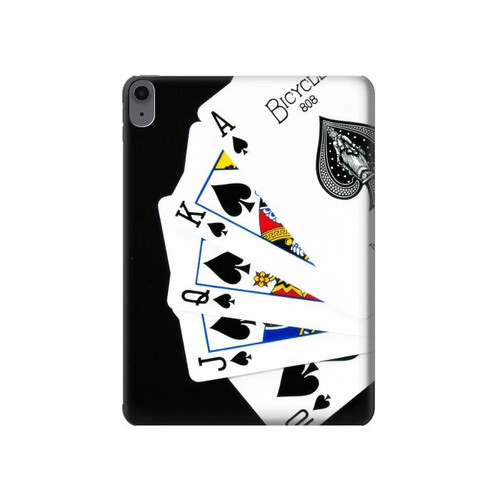S1078 Poker Royal Flush droite Etui Coque Housse pour iPad Air (2022,2020, 4th, 5th), iPad Pro 11 (2022, 6th)