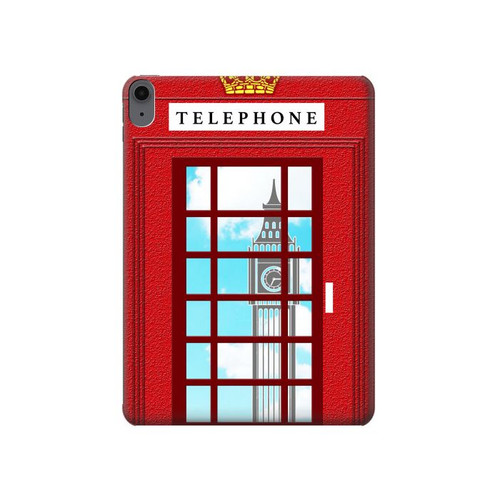 S2059 Angleterre britannique Cabine téléphonique Minimaliste Etui Coque Housse pour iPad Air (2022,2020, 4th, 5th), iPad Pro 11 (2022, 6th)