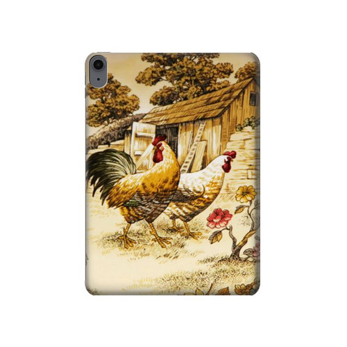 S2181 Français Pays Poulet Etui Coque Housse pour iPad Air (2022, 2020), Air 11 (2024,2025), Pro 11 (2022)