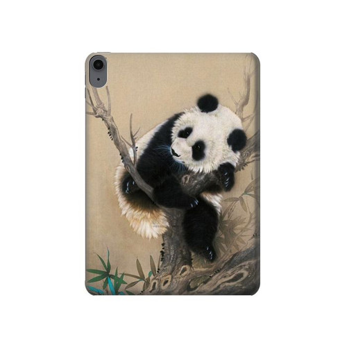 S2210 Peinture Art Panda Fluffy Etui Coque Housse pour iPad Air (2022,2020, 4th, 5th), iPad Pro 11 (2022, 6th)