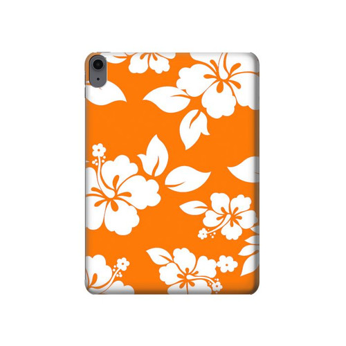 S2245 Hawai Hibiscus Motif orange Etui Coque Housse pour iPad Air (2022,2020, 4th, 5th), iPad Pro 11 (2022, 6th)