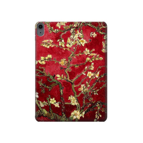 S2414 Rouge Fleur amandier Van Gogh Etui Coque Housse pour iPad Air (2020, 2022), Air 11 (2024,2025,2026), Pro 11 (2022)