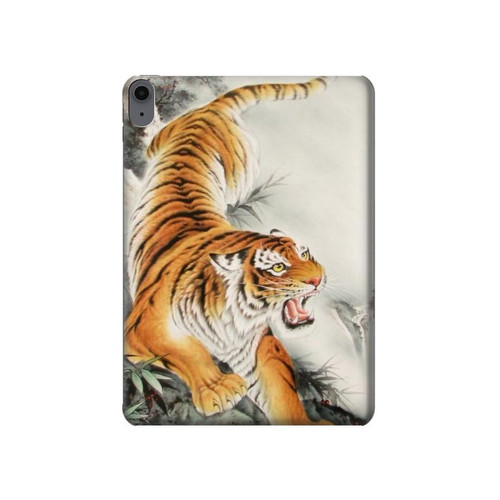 S2751 Tigre Peinture Pinceau chinois Etui Coque Housse pour iPad Air (2020, 2022), Air 11 (2024,2025,2026), Pro 11 (2022)