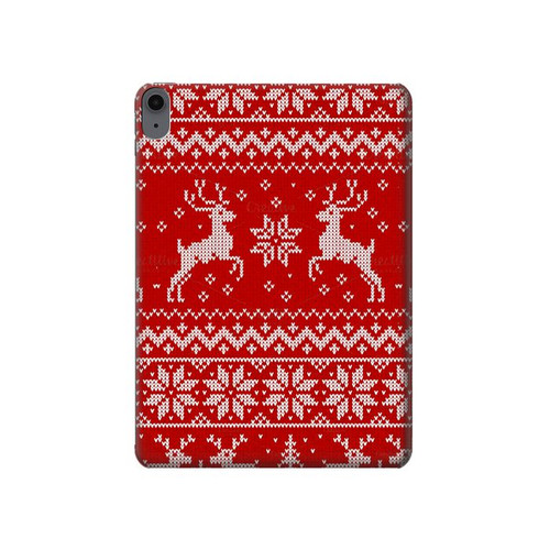 S2835 Renne Motif Tricoté Noël Etui Coque Housse pour iPad Air (2022,2020, 4th, 5th), iPad Pro 11 (2022, 6th)