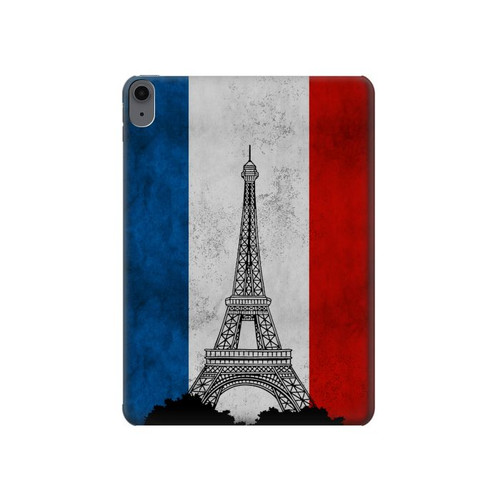 S2859 Drapeau France millésimé Tour Eiffel Etui Coque Housse pour iPad Air (2022,2020, 4th, 5th), iPad Pro 11 (2022, 6th)