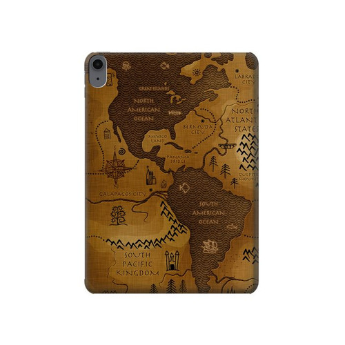 S2861 Carte antique du monde Etui Coque Housse pour iPad Air (2022,2020, 4th, 5th), iPad Pro 11 (2022, 6th)