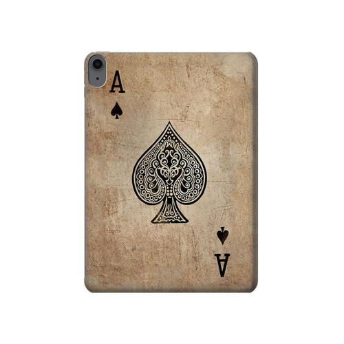 S2928 Ace Carte pique millésimé Etui Coque Housse pour iPad Air (2022,2020, 4th, 5th), iPad Pro 11 (2022, 6th)