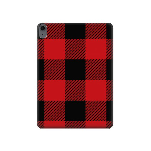 S2931 Rouge Buffle motif de vérification Etui Coque Housse pour iPad Air (2020, 2022), Air 11 (2024,2025,2026), Pro 11 (2022)