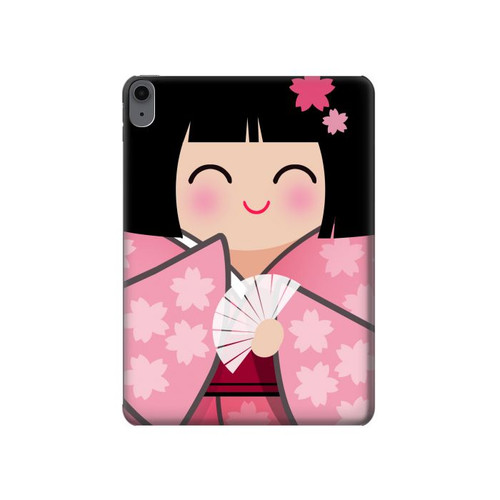 S3042 Japon fille Hina Sakura Kimono Poupée Etui Coque Housse pour iPad Air (2020, 2022), Air 11 (2024,2025,2026), Pro 11 (2022)