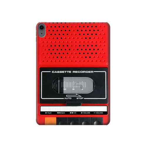 S3204 Rouge Cassette Recorder graphique Etui Coque Housse pour iPad Air (2022,2020, 4th, 5th), iPad Pro 11 (2022, 6th)