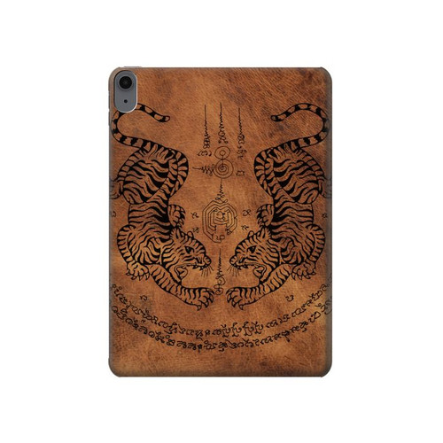 S3209 Sak Yant jumeau Tigre Etui Coque Housse pour iPad Air (2020, 2022), Air 11 (2024,2025,2026), Pro 11 (2022)
