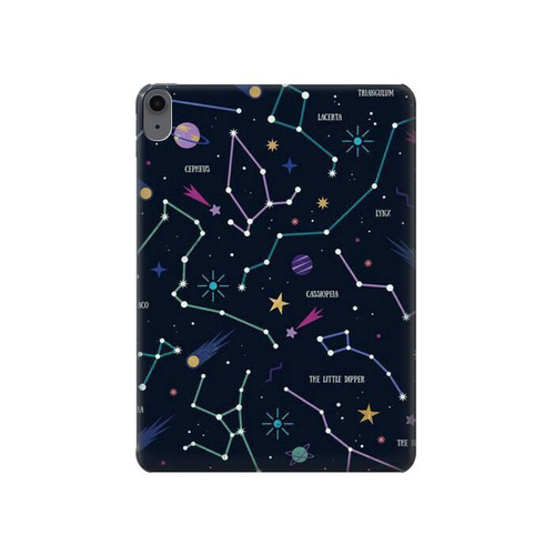 S3220 Carte Zodiaque étoiles Constellations Etui Coque Housse pour iPad Air (2020, 2022), Air 11 (2024,2025,2026), Pro 11 (2022)