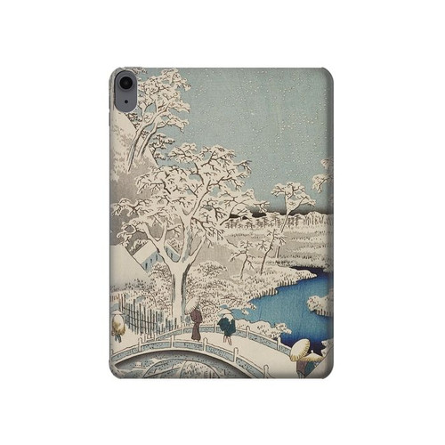 S3350 Utagawa Hiroshige Tambour Pont Yuhi Hill à Meguro Etui Coque Housse pour iPad Air (2022, 2020), Air 11 (2024,2025), Pro 11 (2022)