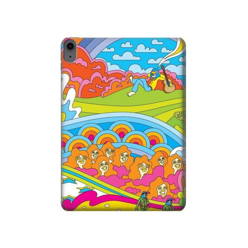 S3407 hippie Art Etui Coque Housse pour iPad Air (2020, 2022), Air 11 (2024,2025,2026), Pro 11 (2022)