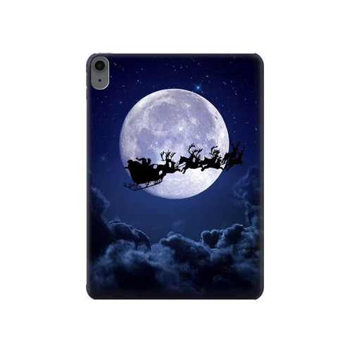 S3508 Noël Père Noël Lune Etui Coque Housse pour iPad Air (2020, 2022), Air 11 (2024,2025,2026), Pro 11 (2022)