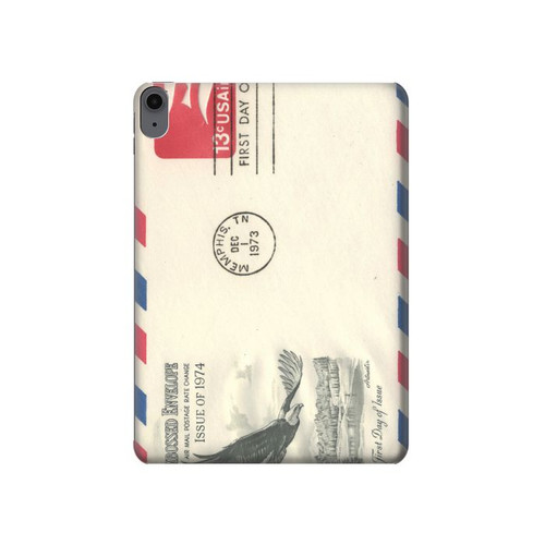 S3551 Art de l'millésimé de la poste enveloppe aérienne Etui Coque Housse pour iPad Air (2020, 2022), Air 11 (2024,2025,2026), Pro 11 (2022)