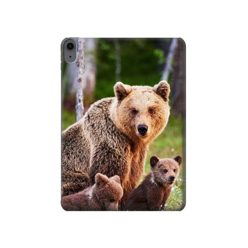 S3558 Famille d'ours Etui Coque Housse pour iPad Air (2020, 2022), Air 11 (2024,2025,2026), Pro 11 (2022)