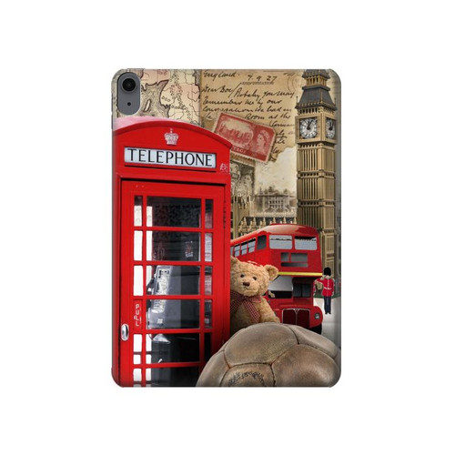 S3856 Vintage Londres Britannique Etui Coque Housse pour iPad Air (2020, 2022), Air 11 (2024,2025,2026), Pro 11 (2022)