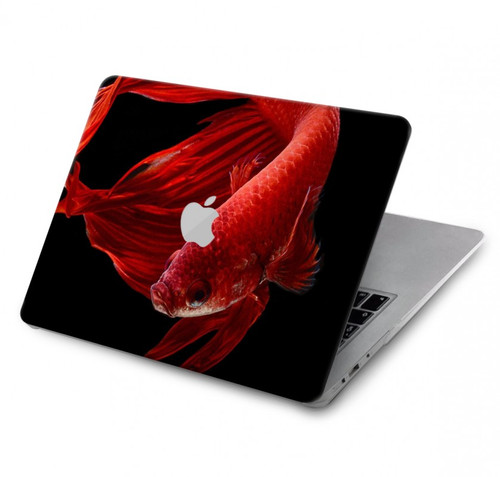 S2092 Rouge Poisson Combattant Etui Coque Housse pour MacBook Air 13″ (2022,2024) - A2681, A3113