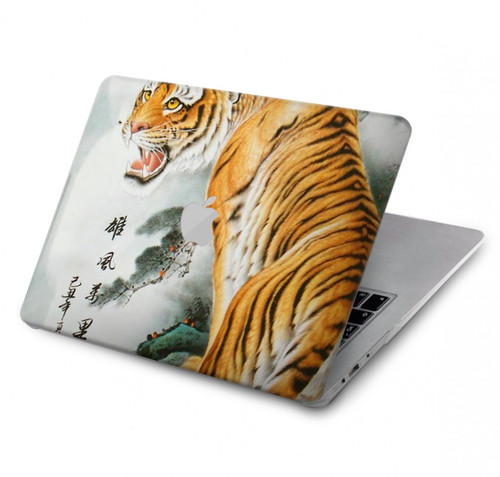 S2750 Peinture orientale Tigre chinois Etui Coque Housse pour MacBook Air 13″ (2022,2024) - A2681, A3113