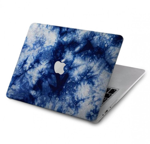 S3439 Tissu Indigo Tie Dye Etui Coque Housse pour MacBook Air 13″ (2022,2024) - A2681, A3113