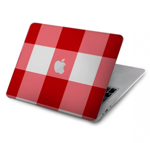 S3535 Rouge vichy Etui Coque Housse pour MacBook Air 13″ (2022,2024) - A2681, A3113