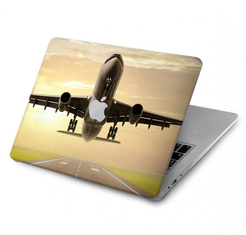 S3837 Avion Décollage Sunrise Etui Coque Housse pour MacBook Air 13″ (2022,2024) - A2681, A3113