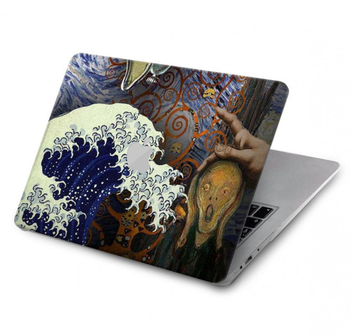 S3851 Monde de l'art Van Gogh Hokusai Da Vinci Etui Coque Housse pour MacBook Air 13″ (2022,2024) - A2681, A3113
