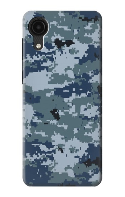 S2346 Marine Camo camouflage graphique Etui Coque Housse pour Samsung Galaxy A03 Core