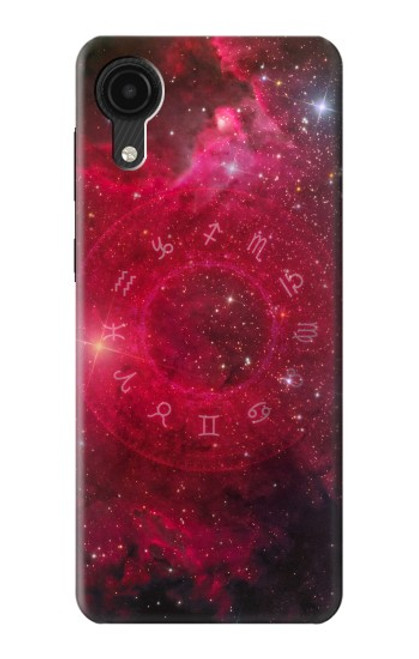 S3368 Zodiaque Rouge Galaxie Etui Coque Housse pour Samsung Galaxy A03 Core