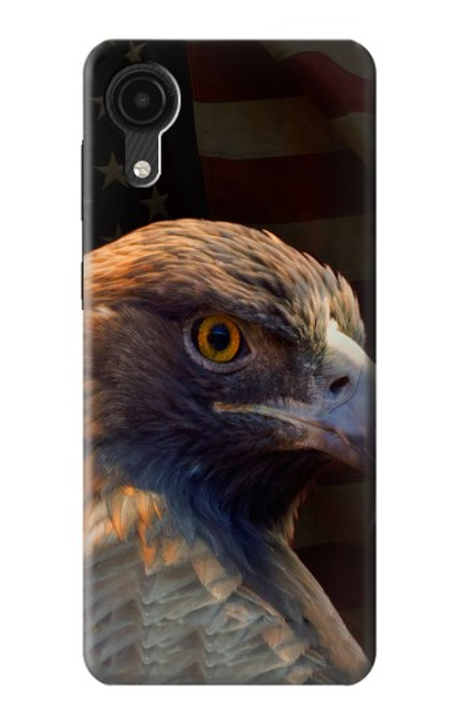 S3376 Aigle Drapeau américain Etui Coque Housse pour Samsung Galaxy A03 Core