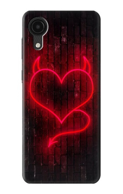 S3682 Cœur du diable Etui Coque Housse pour Samsung Galaxy A03 Core