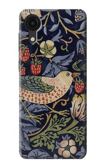 S3791 William Morris Strawberry Thief Fabric Etui Coque Housse pour Samsung Galaxy A03 Core