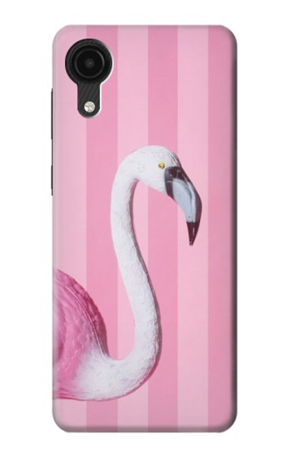 S3805 Flamant Rose Pastel Etui Coque Housse pour Samsung Galaxy A03 Core