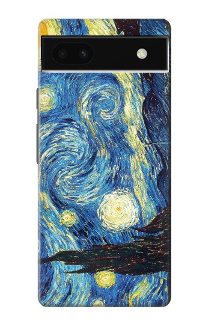 S0213 Van Gogh Starry Nights Etui Coque Housse pour Google Pixel 6a