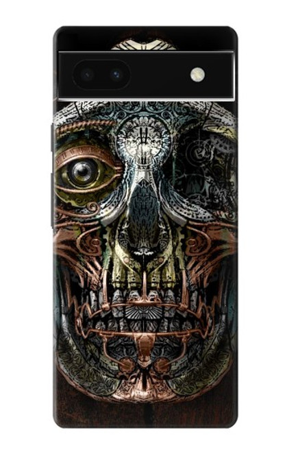 S1685 Crâne Steampunk Etui Coque Housse pour Google Pixel 6a