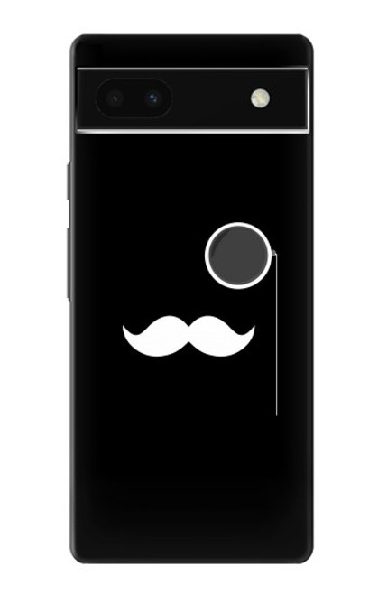 S1946 Sir Mustache Minimalisme Etui Coque Housse pour Google Pixel 6a