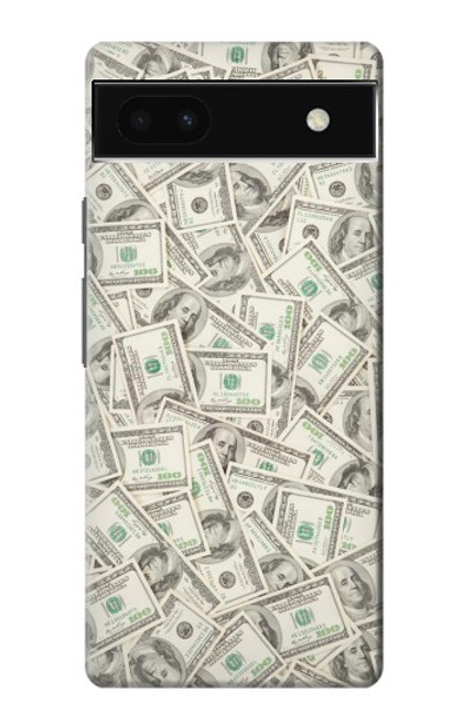 S2077 Billets Dollar argent Etui Coque Housse pour Google Pixel 6a