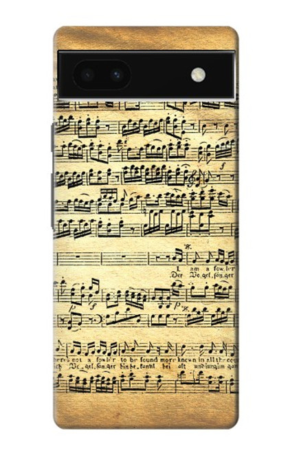 S2667 Fowler Mozart Partitions Etui Coque Housse pour Google Pixel 6a