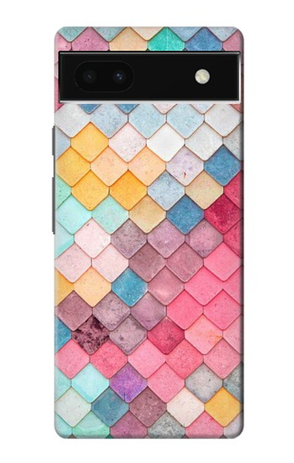 S2947 Bonbons Minimal Couleurs pastel Etui Coque Housse pour Google Pixel 6a