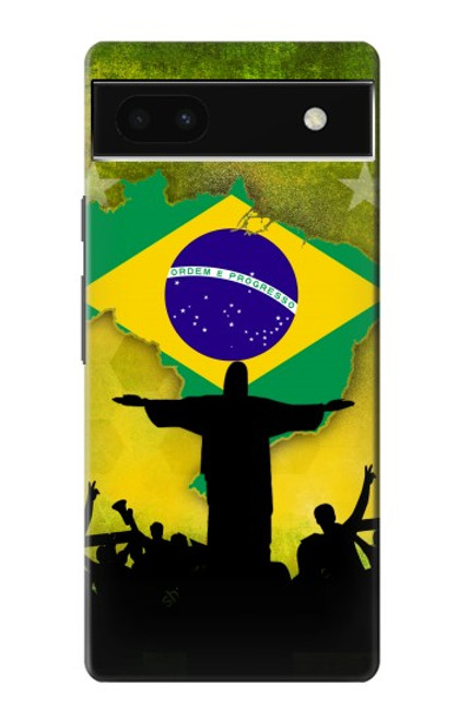 S2981 Brésil Football Football Etui Coque Housse pour Google Pixel 6a