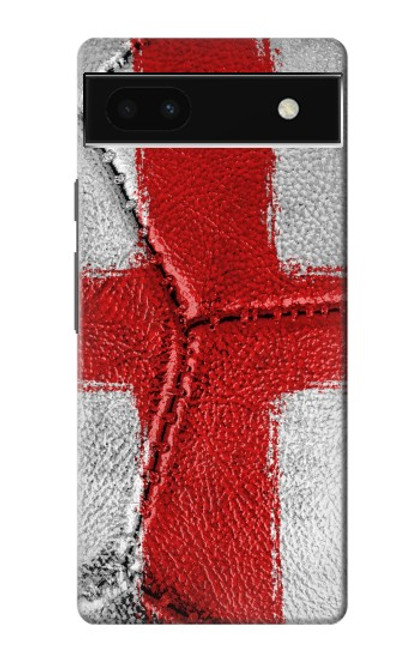 S3316 Angleterre Drapeau graphique Football Millésime Etui Coque Housse pour Google Pixel 6a