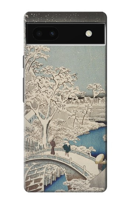 S3350 Utagawa Hiroshige Tambour Pont Yuhi Hill à Meguro Etui Coque Housse pour Google Pixel 6a